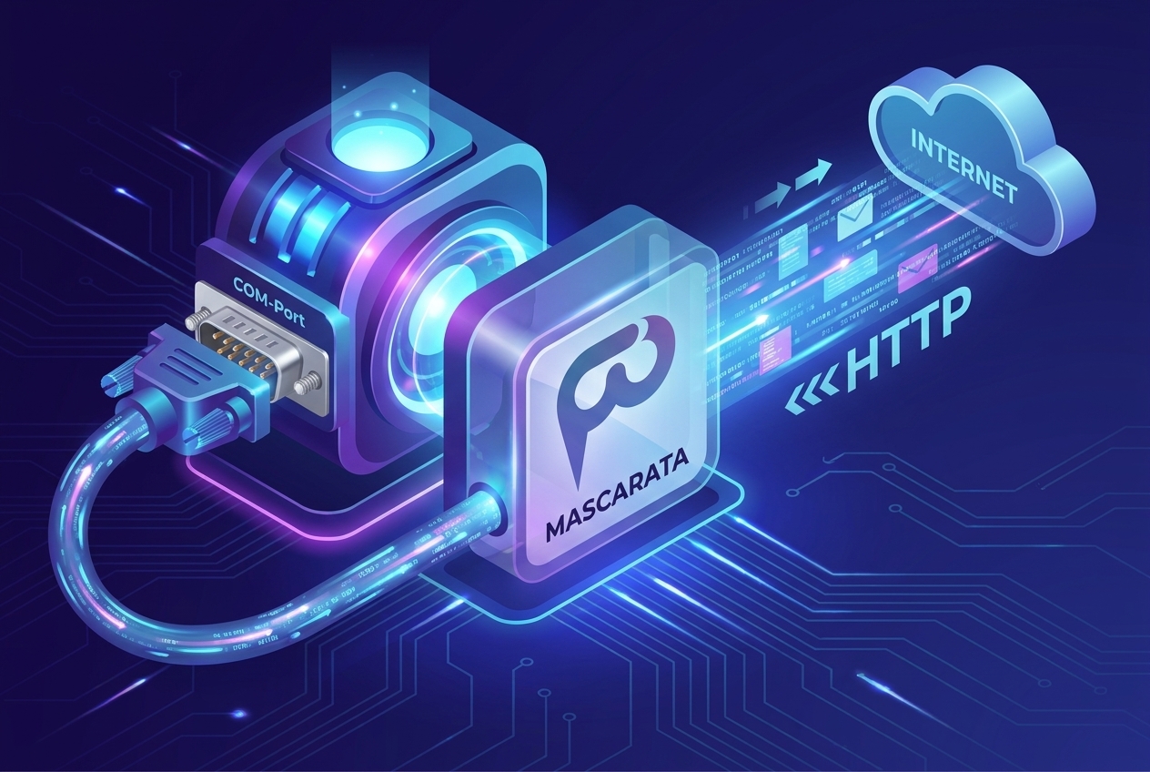 Mascarata bridges serial COM hardware to HTTP REST API